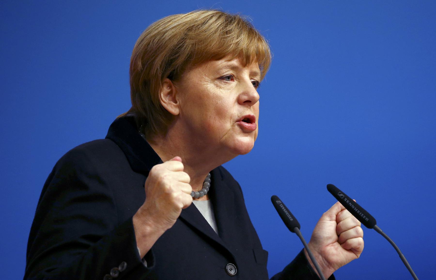 German Chancellor Merkel makes keynote speech during CDU party congress in Karlsruhe